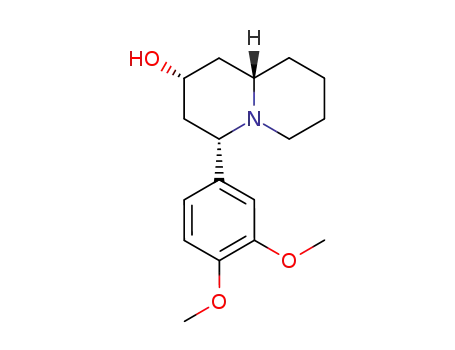 Molecular Structure of 386285-44-5 ((2R,4S,9aS)-2-hydroxy-4-(3,4-dimethoxyphenyl)-decahydroquinolizidine)