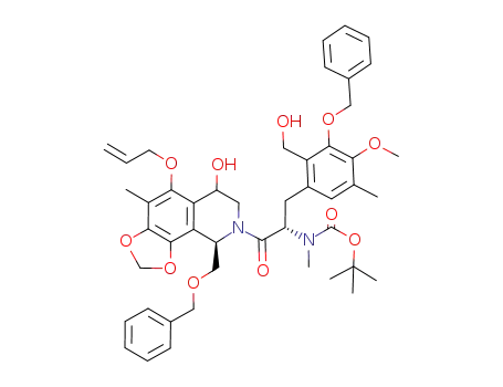 [2-(5-allyloxy-9-benzyloxymethyl-6-hydroxy-4-methyl-6,9-dihydro-7<i>H</i>-[1,3]dioxolo[4,5-<i>h</i>]isoquinolin-8-yl)-1-(3-benzyloxy-2-hydroxymethyl-4-methoxy-5-methyl-benzyl)-2-oxo-ethyl]-methyl-carbamic acid <i>tert</i>-butyl ester