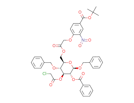 benzyl 2-O-benzoyl-4-O-benzyl-3-O-chloroacetyl-6-O-(t-butylcarbonyl-2-nitrophenoxy-acetyl)-β-D-glucopyranoside