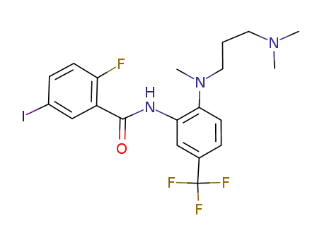 Molecular Structure of 926036-44-4 (Benzamide,
N-[2-[[3-(dimethylamino)propyl]methylamino]-5-(trifluoromethyl)phenyl]-2
-fluoro-5-iodo-)