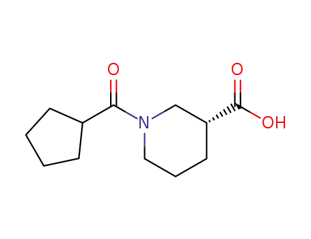 Molecular Structure of 926227-70-5 (1-(Cyclopentylcarbonyl)-3-piperidine-carboxylic acid)