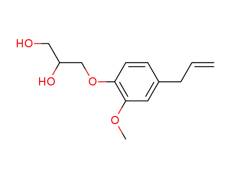 Molecular Structure of 398-58-3 (3-(4-allyl-2-methoxyphenoxy)-1,2-propanediol)