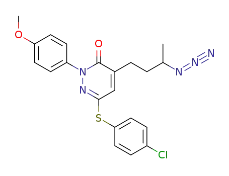 4-(3-azido-butyl)-6-(4-chloro-phenylsulfanyl)-2-(4-methoxy-phenyl)-2<i>H</i>-pyridazin-3-one