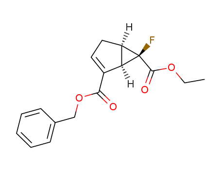 (+)-(1R,5R,6R)-6-fluorobicyclo[3.1.0]hex-2-ene-2,6-dicarboxylic acid 2-benzyl 6-ethyl ester