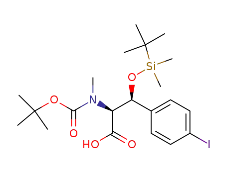 (2S,3S)-3-<(tert-butyldimethylsilyl)oxy>-2-<N-<(tert-butyloxy)carbonyl>-N-methylamino>-3-(4-iodophenyl)propionic acid