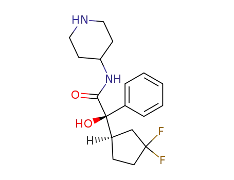 (2R)-N-(piperidin-4-yl)-2-[(1R)-3,3-difluorocyclopentyl]-2-hydroxy-2-phenylacetamide