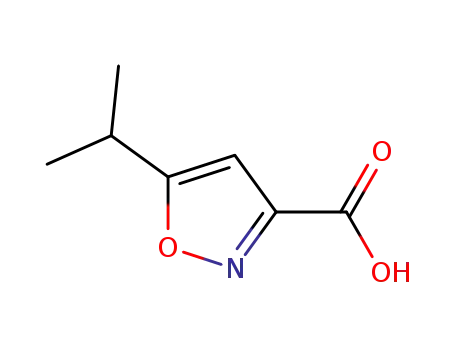 Molecular Structure of 89776-74-9 (5-Isopropylisoxazole-3-carboxylic acid)