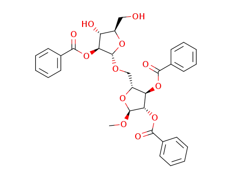methyl 5-O-(2-O-benzoyl-α-D-arabinofuranosyl)-2,3-di-O-benzoyl-α-D-arabinofuranoside