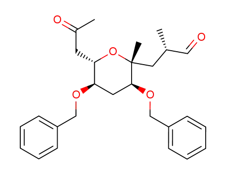 (S)-3-[(2R,3S,5R,6S)-3,5-Bis-benzyloxy-2-methyl-6-(2-oxo-propyl)-tetrahydro-pyran-2-yl]-2-methyl-propionaldehyde