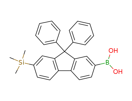 Molecular Structure of 885665-22-5 (9,9-diphenyl-7-trimethylsilylfluorenyl-2-boronic acid)