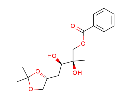 Molecular Structure of 445235-63-2 ((2R,3R,5R)-1-benzoyloxy-5,6-isopropylidenedioxy-2-methyl-2,3-hexanediol)