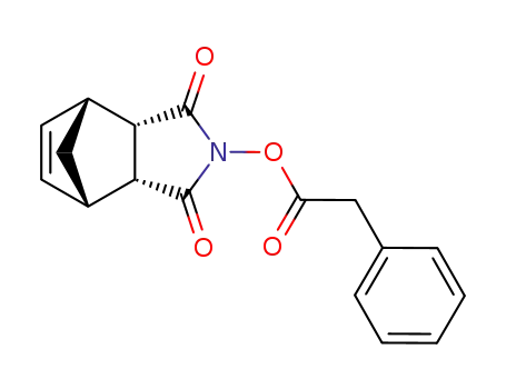 Molecular Structure of 100898-22-4 (Phenyl-acetic acid (1R,2S,6R,7S)-3,5-dioxo-4-aza-tricyclo[5.2.1.0<sup>2,6</sup>]dec-8-en-4-yl ester)
