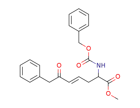4-Heptenoic acid, 6-oxo-7-phenyl-2-[[(phenylmethoxy)carbonyl]amino]-,
methyl ester, (4E)-