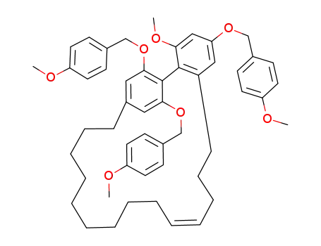 (Z)-3-Methoxy-5,24,25-tris-(4-methoxy-benzyloxy)-tricyclo[20.2.2.0<sup>2,7</sup>]hexacosa-1<sup>(25)</sup>,2<sup>(7)</sup>,3,5,11,22<sup>(26)</sup>,23-heptaene