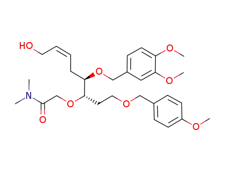 2-{2-(3,4-dimethoxy-benzyloxy)-6-hydroxy-1-[2-(4-methoxy-benzyloxy)-ethyl]-hex-4-enyloxy}-<i>N</i>,<i>N</i>-dimethyl-acetamide