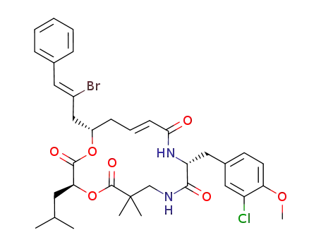 (3S,10R,16S)-16-[(2Z)-2-bromo-3-phenylprop-2-enyl]-10-(3-chloro-4-methoxybenzyl)-3-isobutyl-6,6-dimethyl-1,4-dioxa-8,11-diazacyclohexadec-13-ene-2,5,9,12-tetrone