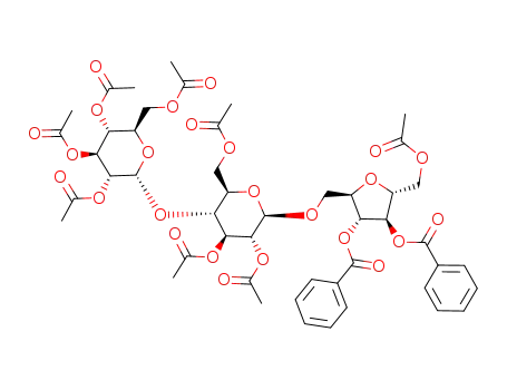 6-O-acetyl-2,5-anhydro-3,4-di-O-benzoyl-1-O-[2',3',4',6',2,3,6-hepta-O-acetyl-β-maltopyranosyl]-D-mannitol