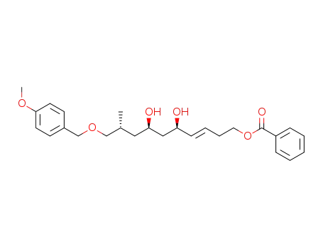 Benzoic acid (E)-(5R,7R,9R)-5,7-dihydroxy-10-(4-methoxy-benzyloxy)-9-methyl-dec-3-enyl ester