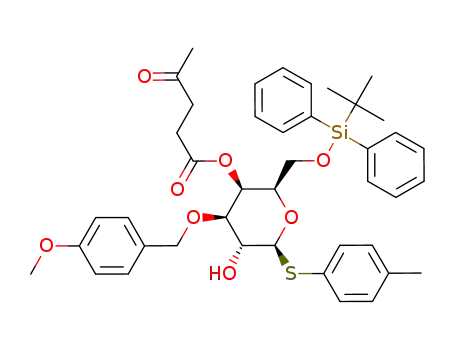 p-methylphenyl 6-O-tert-butyldiphenylsilyl-4-O-levulinyl-3-O-p-methoxybenzyl-1-thio-β-D-galactopyranoside