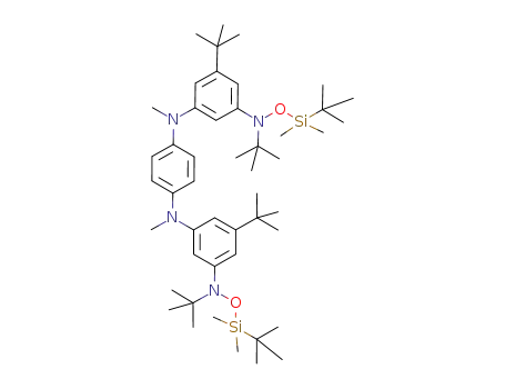 N,N'-bis[3-tert-butyl-5-(N-(tert-butyldimethylsiloxy)-N-tert-butylamino)phenyl]-N,N'-dimethyl-p-phenylenediamine