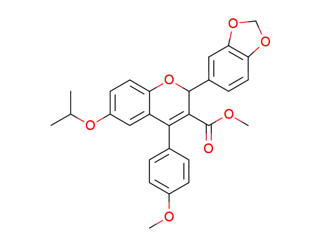 methyl 2-(benzo[1,3]dioxol-5-yl)-6-isopropoxy-4-(4-methoxy-phenyl)-2H-chromen-3-carboxylate