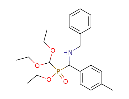 Molecular Structure of 135473-80-2 ((Benzylamino-p-tolyl-methyl)-diethoxymethyl-phosphinic acid ethyl ester)