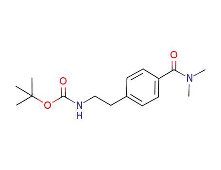 Molecular Structure of 929017-48-1 (tert-butyl N-[2-[4-(dimethylcarbamoyl)phenyl]ethyl]carbamate)