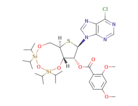 6-chloro-9-[2-O-(2,4-dimethoxybenzoyl)-3,5-O-(1,1,3,3-tetraisopropyldisiloxane-1,3-diyl)-4-thio-β-D-ribofuranosyl]-9H-purine