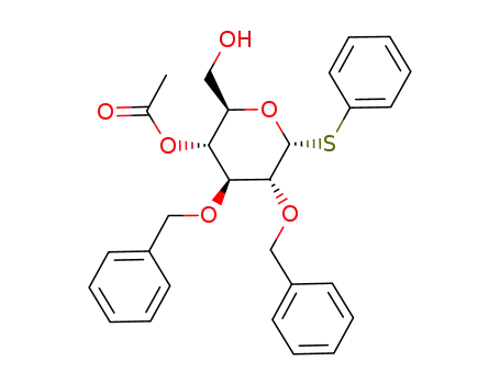 Acetic acid (2R,3R,4S,5R,6R)-4,5-bis-benzyloxy-2-hydroxymethyl-6-phenylsulfanyl-tetrahydro-pyran-3-yl ester