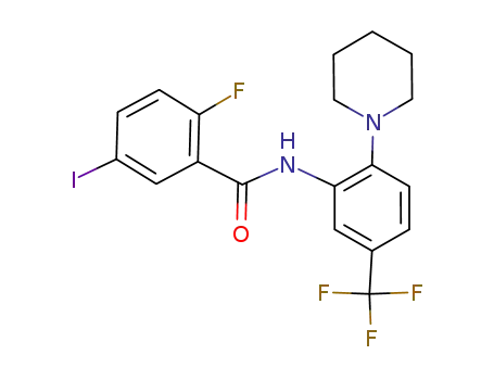 Benzamide,
2-fluoro-5-iodo-N-[2-(1-piperidinyl)-5-(trifluoromethyl)phenyl]-