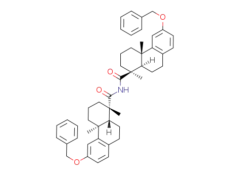 Molecular Structure of 551944-29-7 ((1S,4aS,10aR)-6-(benzyloxy)-N-((1S,4aS,10aR)-6-(benzyloxy)-1,4a-dimethyl-1,2,3,4,4a,9,10,10a-octahydrophenanthrene-1-carbonyl)-1,4a-dimethyl-1,2,3,4,4a,9,10,10a-octahydrophenanthrene-1-carboxamide)
