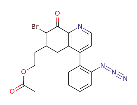 Acetic acid 2-[4-(2-azido-phenyl)-7-bromo-8-oxo-5,6,7,8-tetrahydro-quinolin-6-yl]-ethyl ester