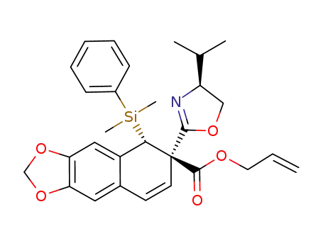 (5S,6S)-5-(Dimethyl-phenyl-silanyl)-6-((S)-4-isopropyl-4,5-dihydro-oxazol-2-yl)-5,6-dihydro-naphtho[2,3-d][1,3]dioxole-6-carboxylic acid allyl ester