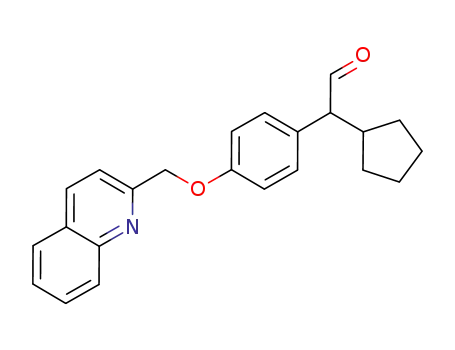 Molecular Structure of 931583-40-3 (2-cyclopentyl-2-(4-(quinolin-2-ylmethoxy)phenyl)acetaldehyde)