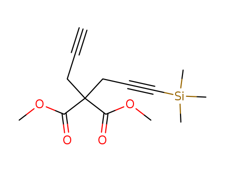 Molecular Structure of 173466-17-6 (Propanedioic acid, 2-propynyl[3-(trimethylsilyl)-2-propynyl]-, dimethyl
ester)