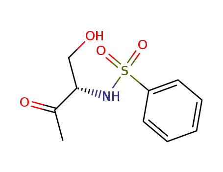 Benzenesulfonamide, N-[1-(hydroxymethyl)-2-oxopropyl]-, (S)-