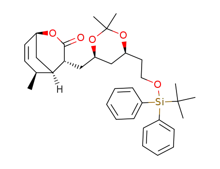 <1S-<1α,4α-(4S<sup>*</sup>,6R<sup>*</sup>),5α,6β>>-4-<<6-<2-<<(1,1-dimethylethyl)diphenylsilyl>oxy>ethyl>-2,2-dimethyl-1,3-dioxan-4-yl>methyl>-6-methyl-2-oxabicyclo<3.3.1>non-7-en-3-one