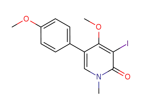 2(1H)-Pyridinone, 3-iodo-4-methoxy-5-(4-methoxyphenyl)-1-methyl-