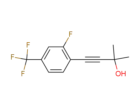 4-<2-fluoro-4-(trifluoromethyl)phenyl>-2-methylbut-3-yn-2-ol