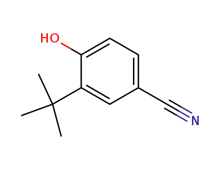 Molecular Structure of 4910-04-7 (3-TERT-BUTYL-4-HYDROXYBENZONITRILE)