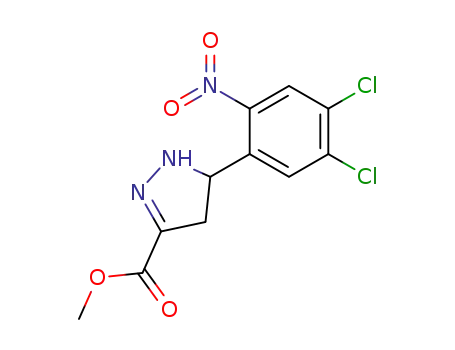 5-(4,5-dichloro-2-nitro-phenyl)-4,5-dihydro-1<i>H</i>-pyrazole-3-carboxylic acid methyl ester