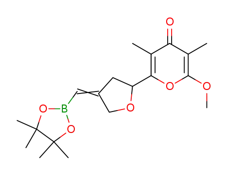 (+/-)-2-methoxy-3,5-dimethyl-6-(4-((4,4,5,5-tetramethyl-1,3,2-dioxaborolan-2-yl)methylene)-tetrahydrofuran-2-yl)-4H-pyran-4-one