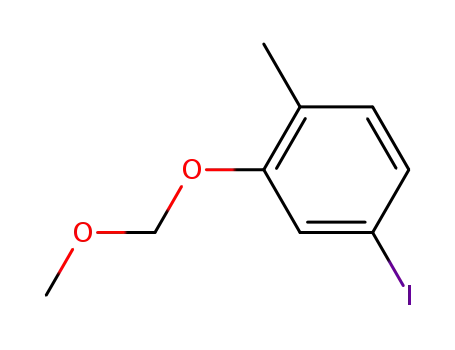 Molecular Structure of 656240-50-5 (Benzene, 4-iodo-2-(methoxymethoxy)-1-methyl-)