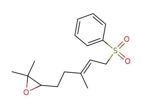 Oxirane, 2,2-dimethyl-3-[3-methyl-5-(phenylsulfonyl)-3-pentenyl]-, (E)-