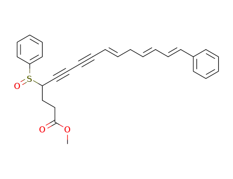 (9E,12E,14E)-4-Benzenesulfinyl-15-phenyl-pentadeca-9,12,14-triene-5,7-diynoic acid methyl ester