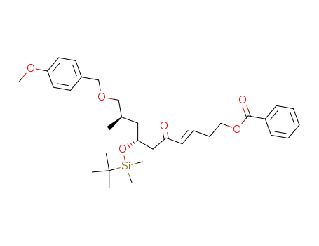 Benzoic acid (E)-(7R,9R)-7-(tert-butyl-dimethyl-silanyloxy)-10-(4-methoxy-benzyloxy)-9-methyl-5-oxo-dec-3-enyl ester