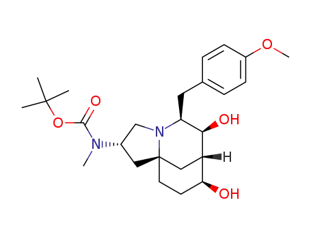 N-[7,9-dihydroxy-6-(4-methoxybenzyl)-5-azatricyclo[6.3.1.0<sup>1.5</sup>]dodec-3-yl]-N-methylcarbamic acid tert-butyl ester