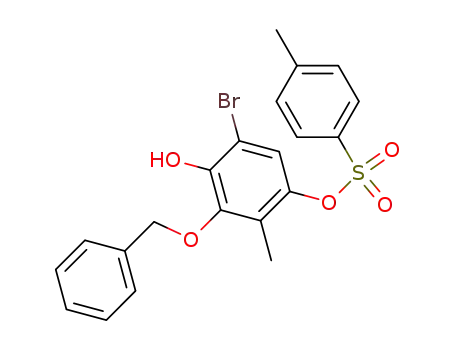 1,4-Benzenediol, 5-bromo-2-methyl-3-(phenylmethoxy)-,
1-(4-methylbenzenesulfonate)