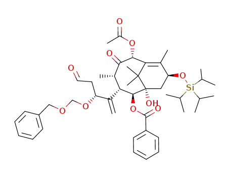 Benzoic acid (1S,2S,3S,4S,6R,9S)-6-acetoxy-3-((R)-2-benzyloxymethoxy-1-methylene-4-oxo-butyl)-1-hydroxy-4,8,11,11-tetramethyl-5-oxo-9-triisopropylsilanyloxy-bicyclo[5.3.1]undec-7-en-2-yl ester