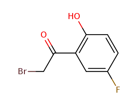 Molecular Structure of 126581-65-5 (2-BROMO-1-(5-FLUORO-2-HYDROXYPHENYL)ETHANONE)